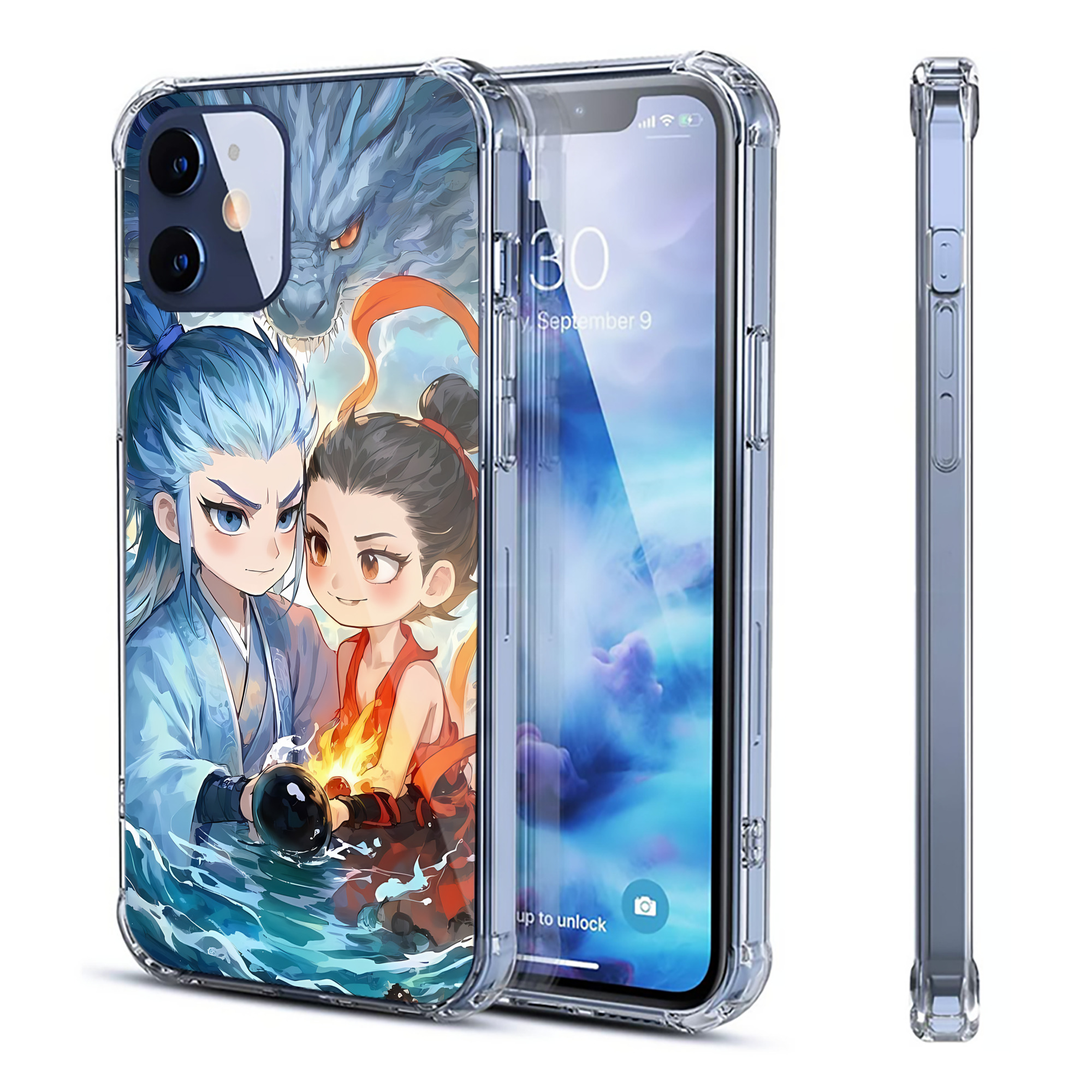 （画像用） Ne Zha 2 ナタ 魔童の大暴れ 【iPhone 12シリーズ対応】透明スマホケース（クリアソフトケース）